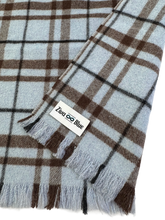 Wool Chashmere Blue Cocoa Blanket Scarf