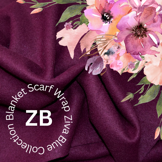 Merlot Cashmere Woollen Blanket Scarf