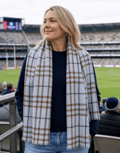 Wool Chashmere Blue Cocoa Blanket Scarf