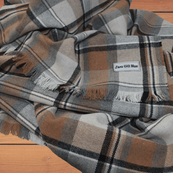 Wool Timeless Check Blanket Scarf
