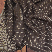 Rich Chocolate Wool Blend Scarf