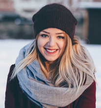 Infinity Scarf - European Knit Soft Light Grey