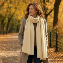 Butter Cream Cashmere Woollen Blanket Scarf