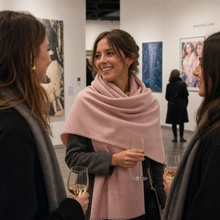 Soft Peachy Rose Cashmere Woollen Blanket Scarf