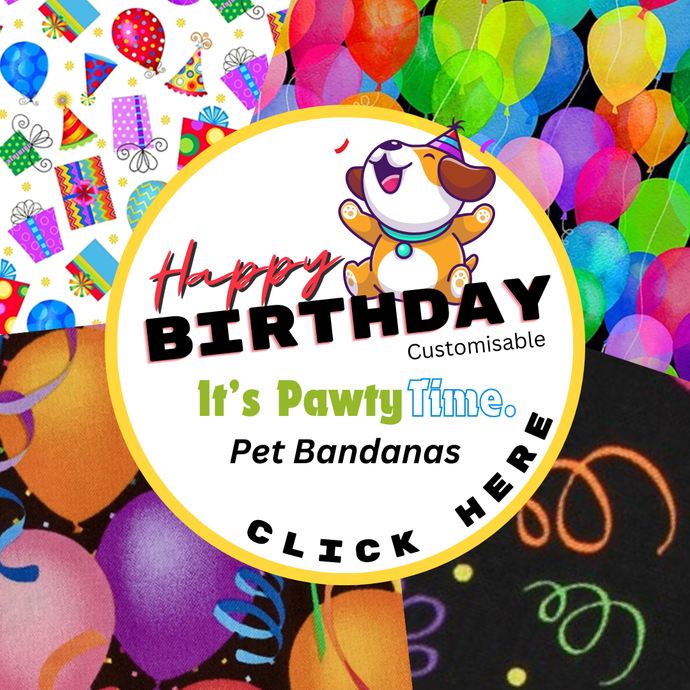 Pet Bandana - Happy Birthday- it's Pawty Time