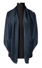 Navy Blended Woollen Blanket Scarf