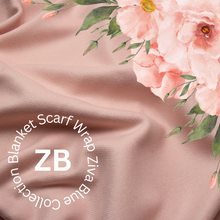 Soft Peachy Rose Cashmere Woollen Blanket Scarf