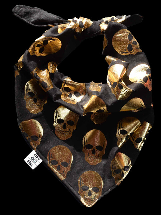 Pet Bandana - Golden Skulls