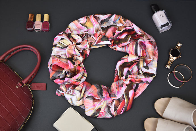 Infinity Scarf - Abstract Pink Spice