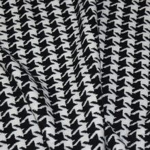 Black Houndstooth Check Blanket Scarf