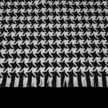 Black Houndstooth Check Blanket Scarf