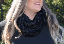 Infinity Scarf - Luxurious Black super soft faux fur