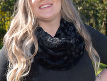 Infinity Scarf - Luxurious Black super soft faux fur