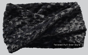 Infinity Scarf - Luxurious Black super soft faux fur