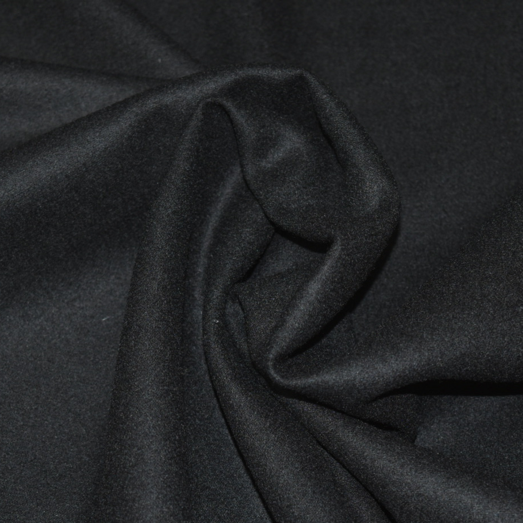 Black Merino Woollen Blanket Scarf