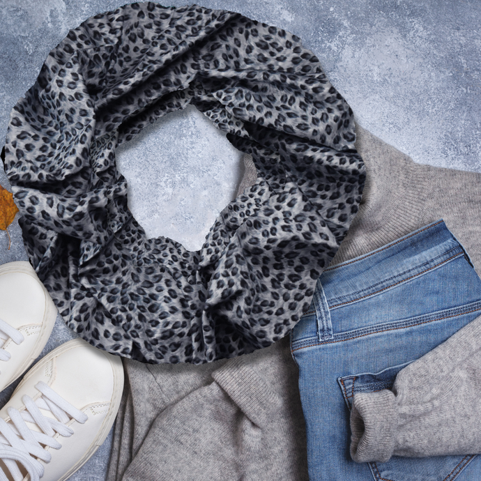 Infinity Scarf - Blue Leopard