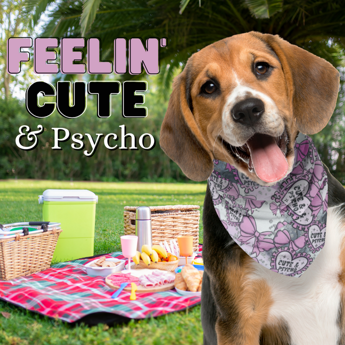 Pet Bandana - Cute & Psycho