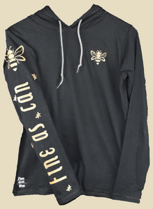 Fine as can Bee  - Long Sleeve lightweight Hoodie