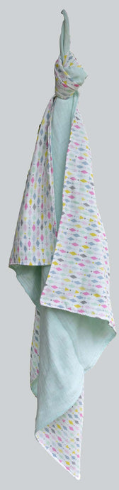 Baby Swaddle - BabyPop RollUp Wraps - Diamond Mint