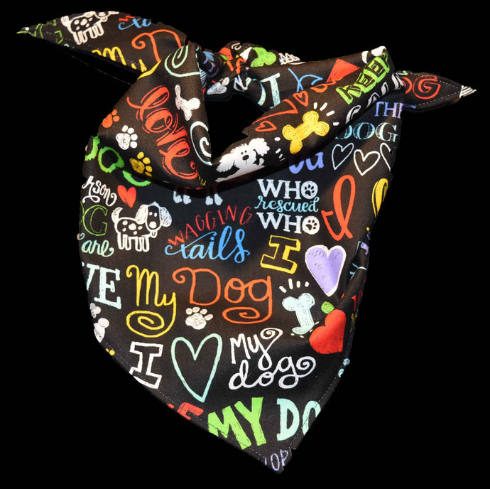 Pet Bandana - I Love My Dog