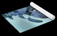 Leaves in Misty Blue - Yoga Pilates Mat