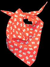 Pet Bandana -  Little White Pup on red