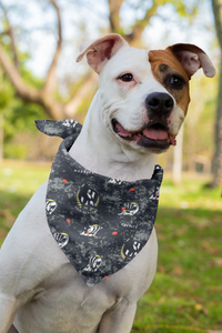 Pet Bandana - Pies - Black and White