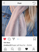 Scarf - Super Soft Faux Fur Scarf - Orchid