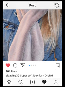 Scarf - Super Soft Faux Fur Scarf - Orchid