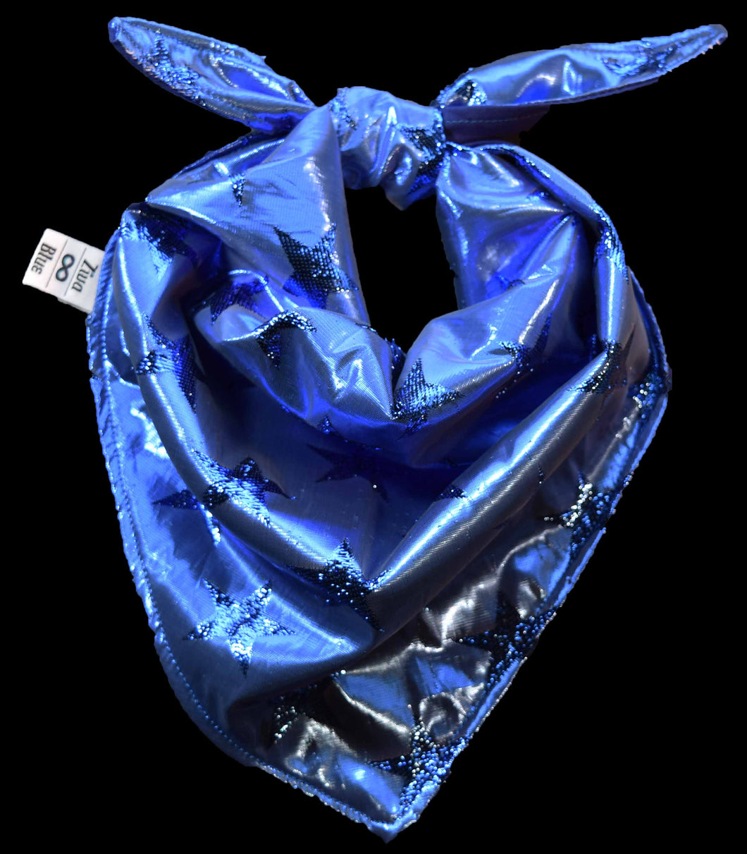 Pet Bandana - Glama Danna Shiny Blue Stars
