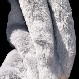 Infinity Scarf - Silver Grey Faux Fur