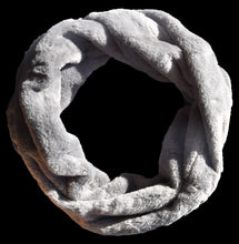 Infinity Scarf - Silver Grey Faux Fur