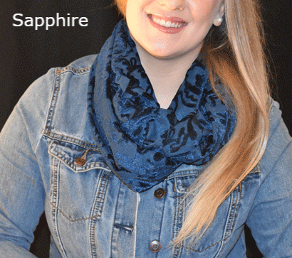 Infinity Scarf - Burn Out Velvet collection
