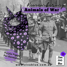 Pet Bandana - Anzac Purple Poppy